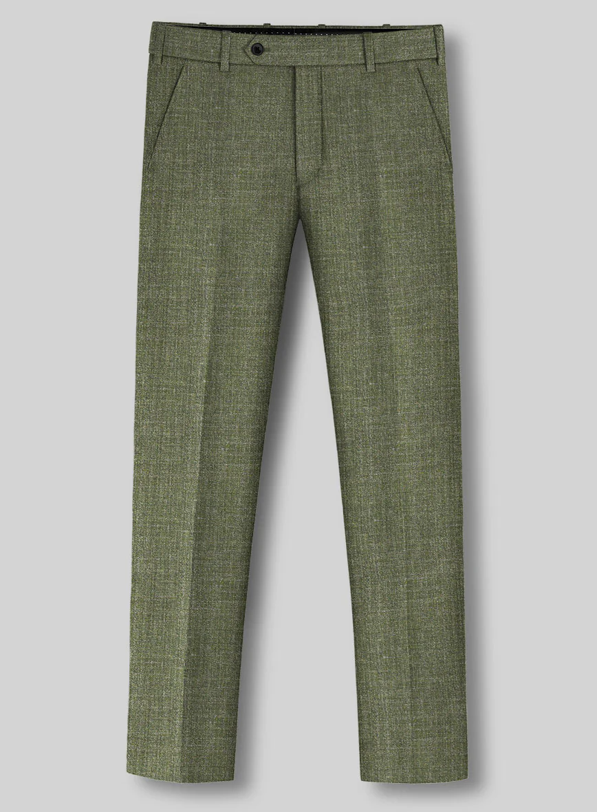 Noble Dew Green Wool Silk Linen Suit - Image 4