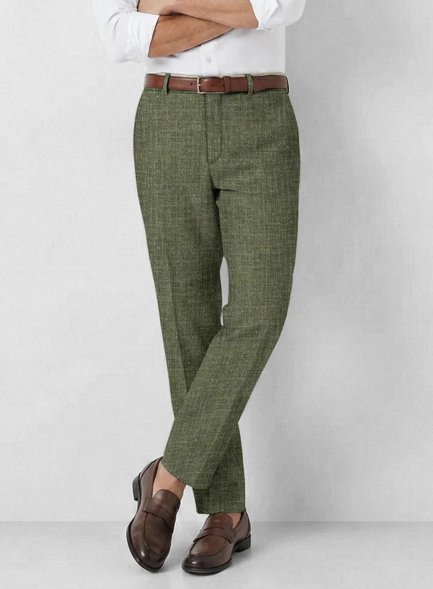 Noble Dew Green Wool Silk Linen Suit - Image 5