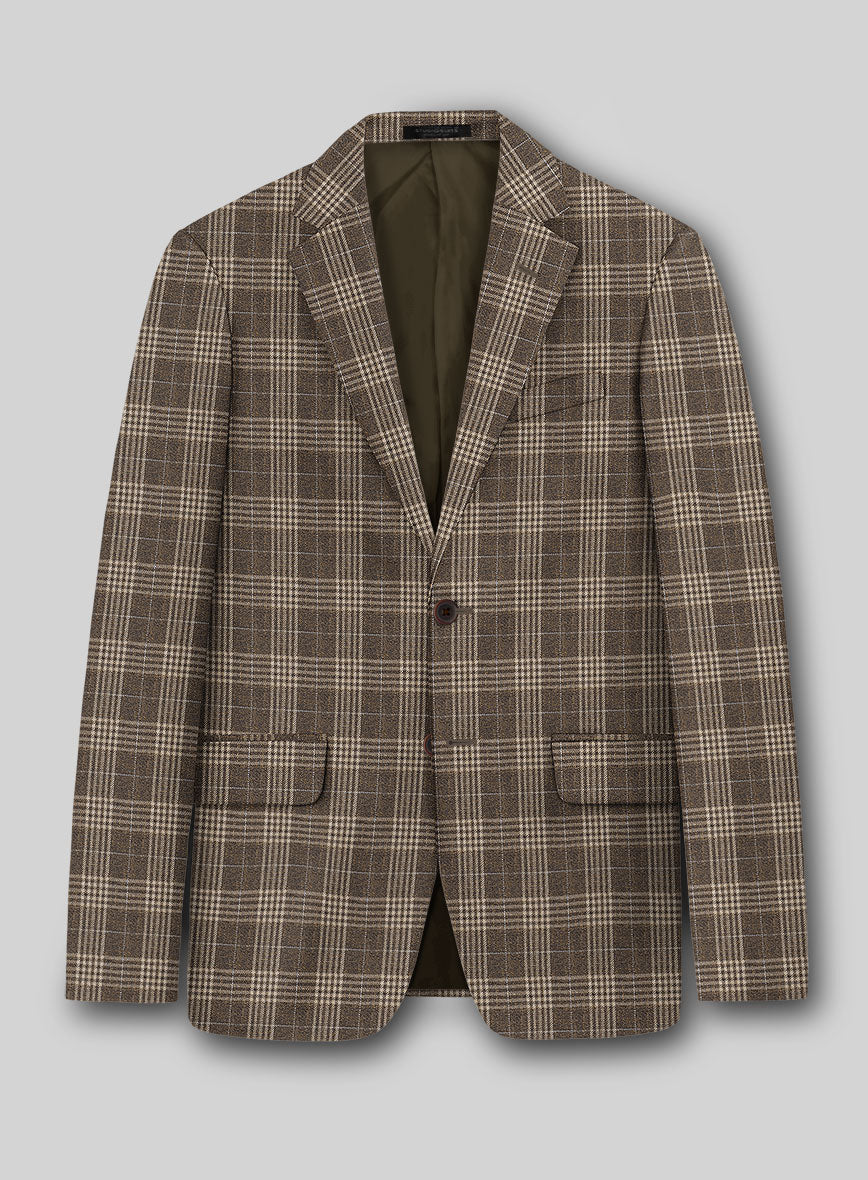 Noble Hugo Brown Wool Silk Linen Jacket