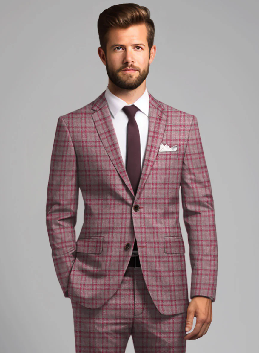Noble Isadora Check Wool Silk Linen Jacket - Image 2
