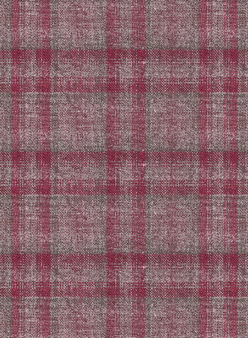 Noble Isadora Check Wool Silk Linen Pants - Image 3