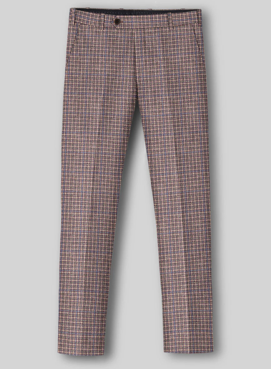 Noble Isidora Check Wool Silk Linen Suit - Image 5