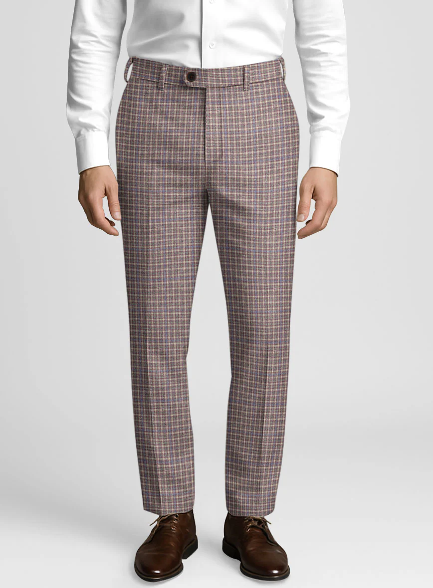 Noble Isidora Check Wool Silk Linen Suit - Image 6