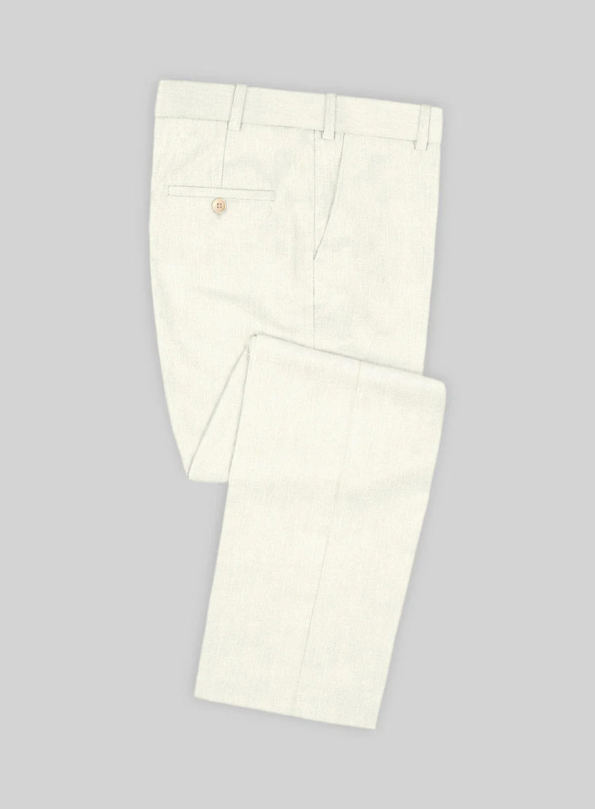 Noble Ivory Wool Silk Linen Suit - Image 5