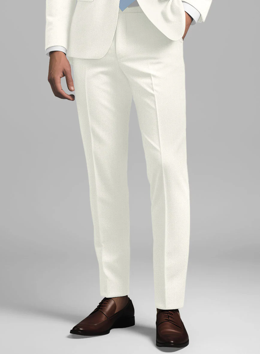 Noble Ivory Wool Silk Linen Suit - Image 6