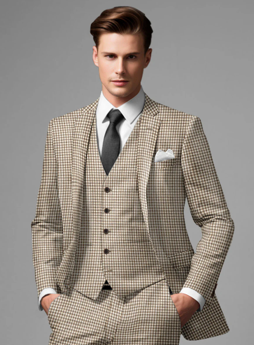 Noble Jaime Houndstooth Wool Silk Linen Jacket - Image 2