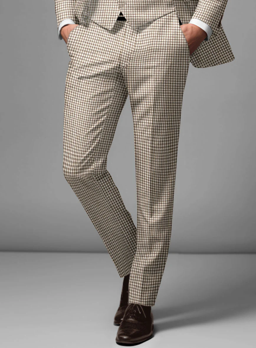 Noble Jaime Houndstooth Wool Silk Linen Suit - Image 5