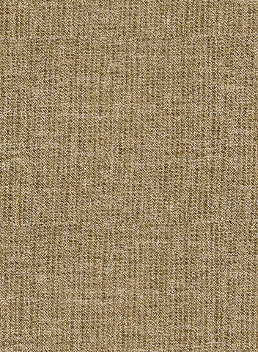 Noble Maple Khaki Wool Silk Linen Pants - Image 3