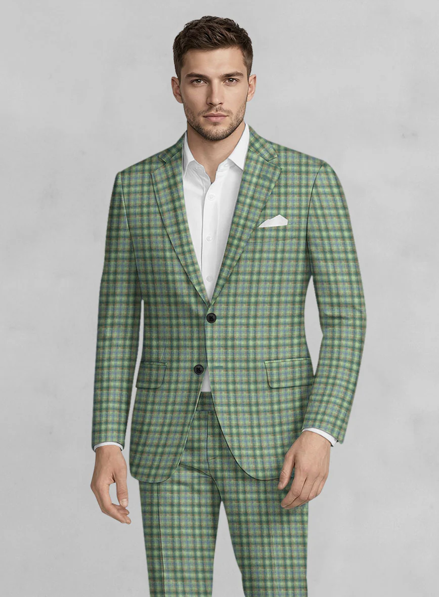 Noble Mariana Green Wool Silk Linen Jacket - Image 2