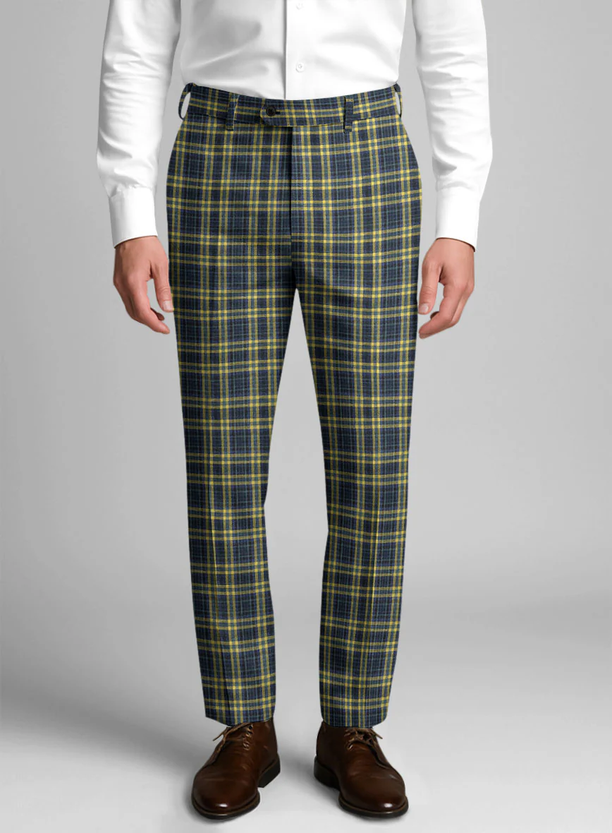 Noble Mario Check Wool Silk Linen Suit - Image 6
