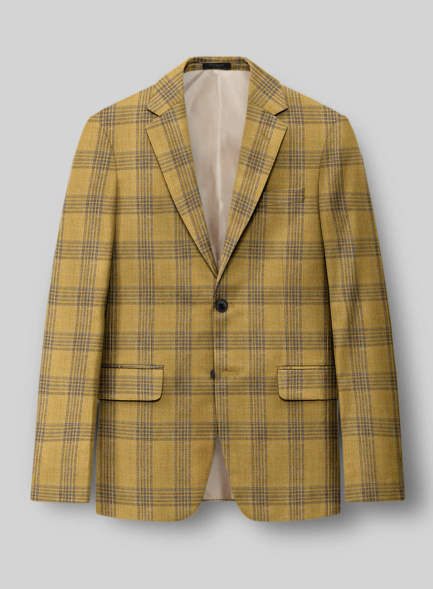 Noble Mateo Ochre Wool Silk Linen Jacket