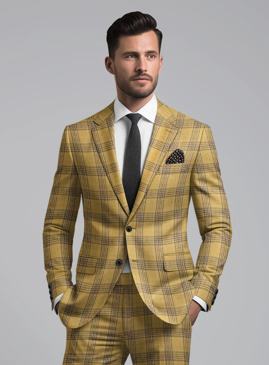 Noble Mateo Ochre Wool Silk Linen Jacket - Image 2