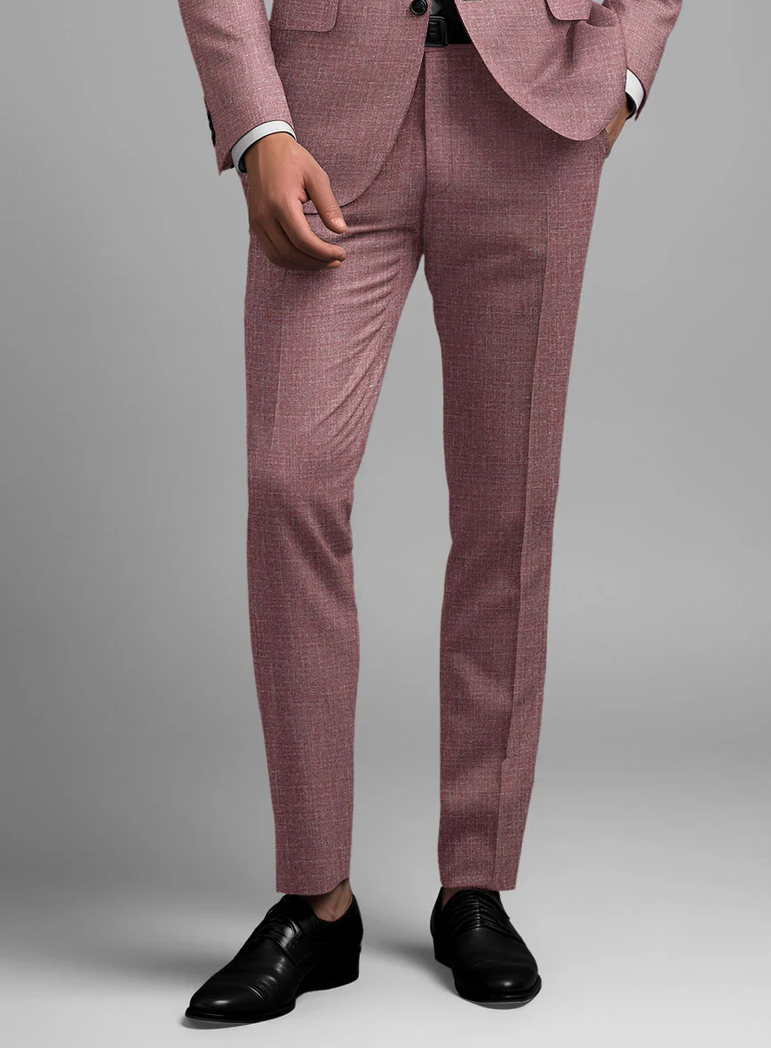 Noble Mauve Wool Silk Linen Pants - Image 2