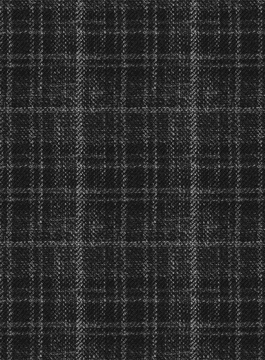 Noble Nicolas Black Wool Silk Linen Pants - Image 3