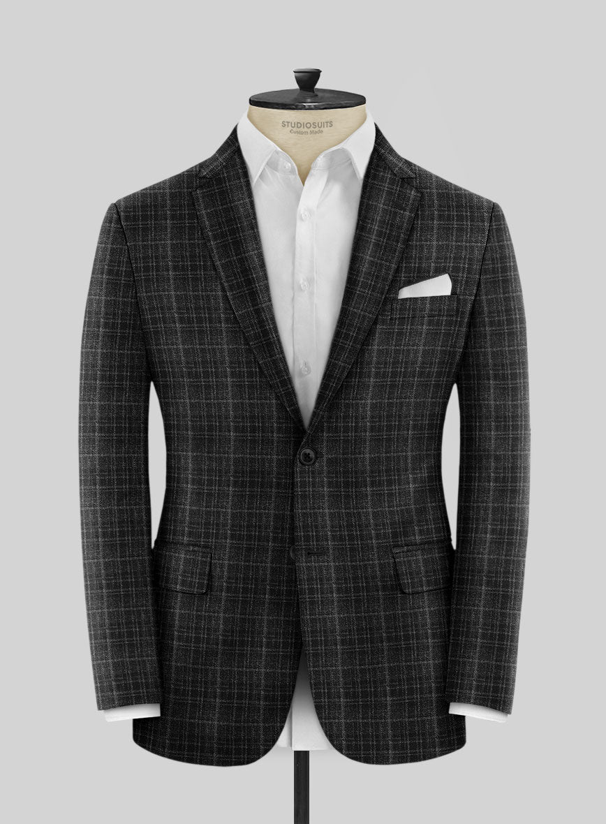 Noble Nicolas Black Wool Silk Linen Suit - Image 4