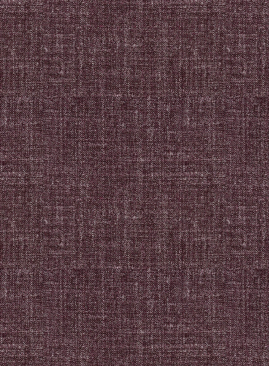 Noble Purple Wool Silk Linen Pants - Image 3