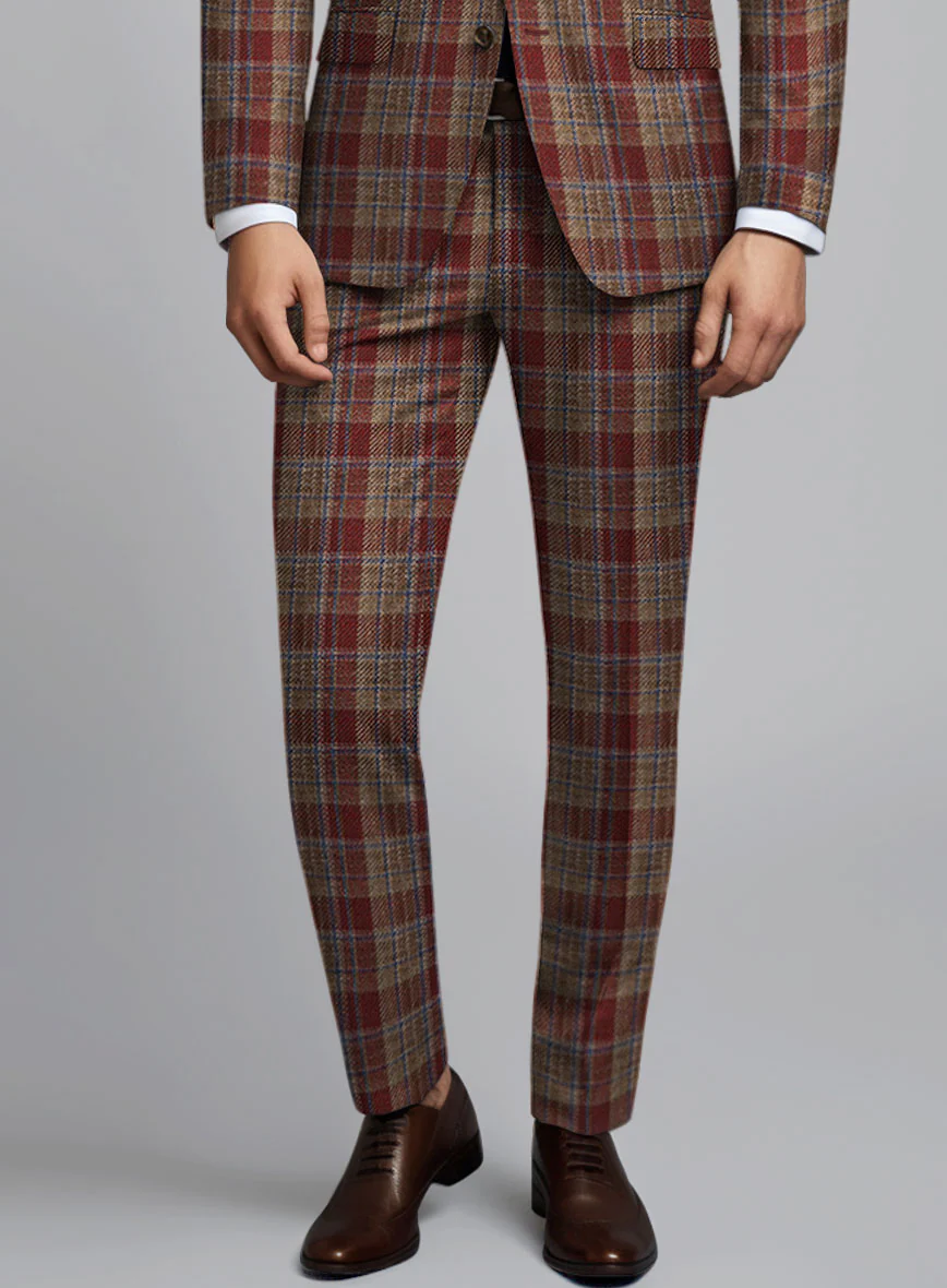 Noble Rafaela Check Wool Silk Linen Pants - Image 2