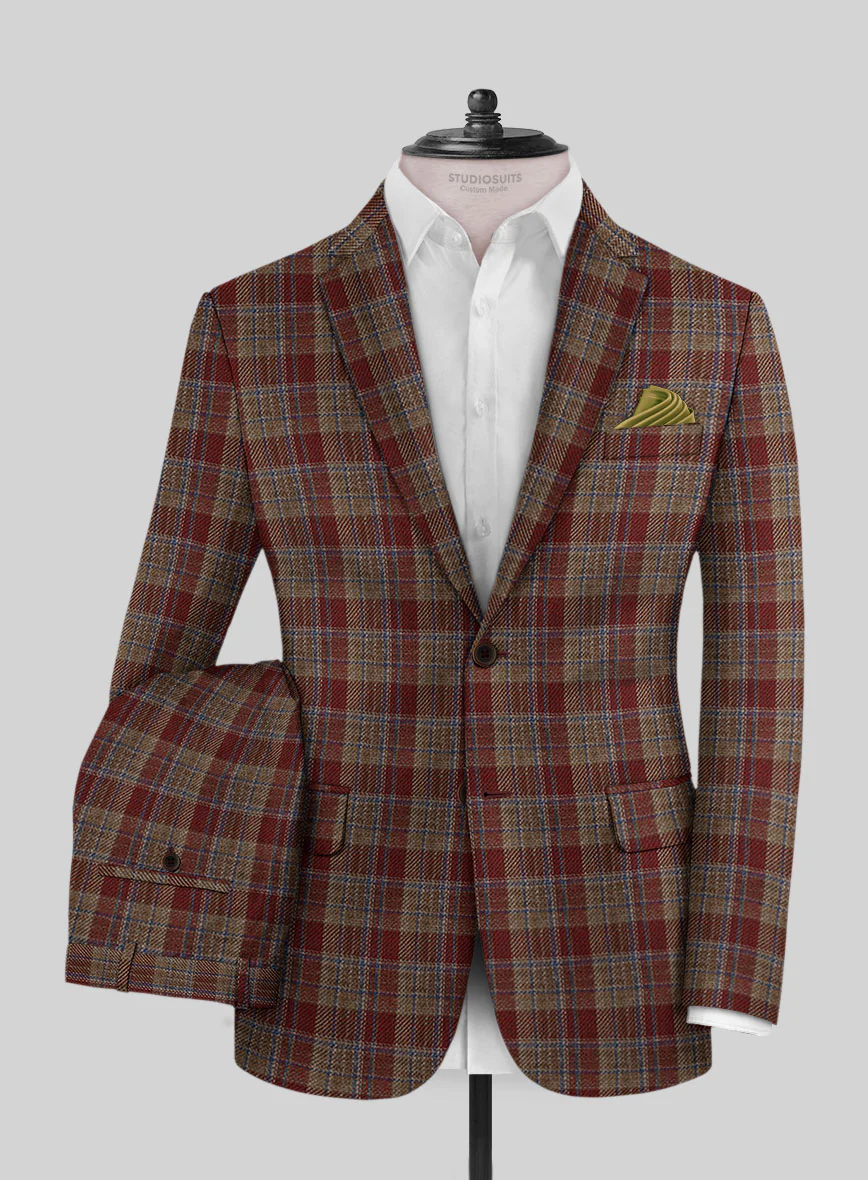 Noble Rafaela Check Wool Silk Linen Suit - Image 2