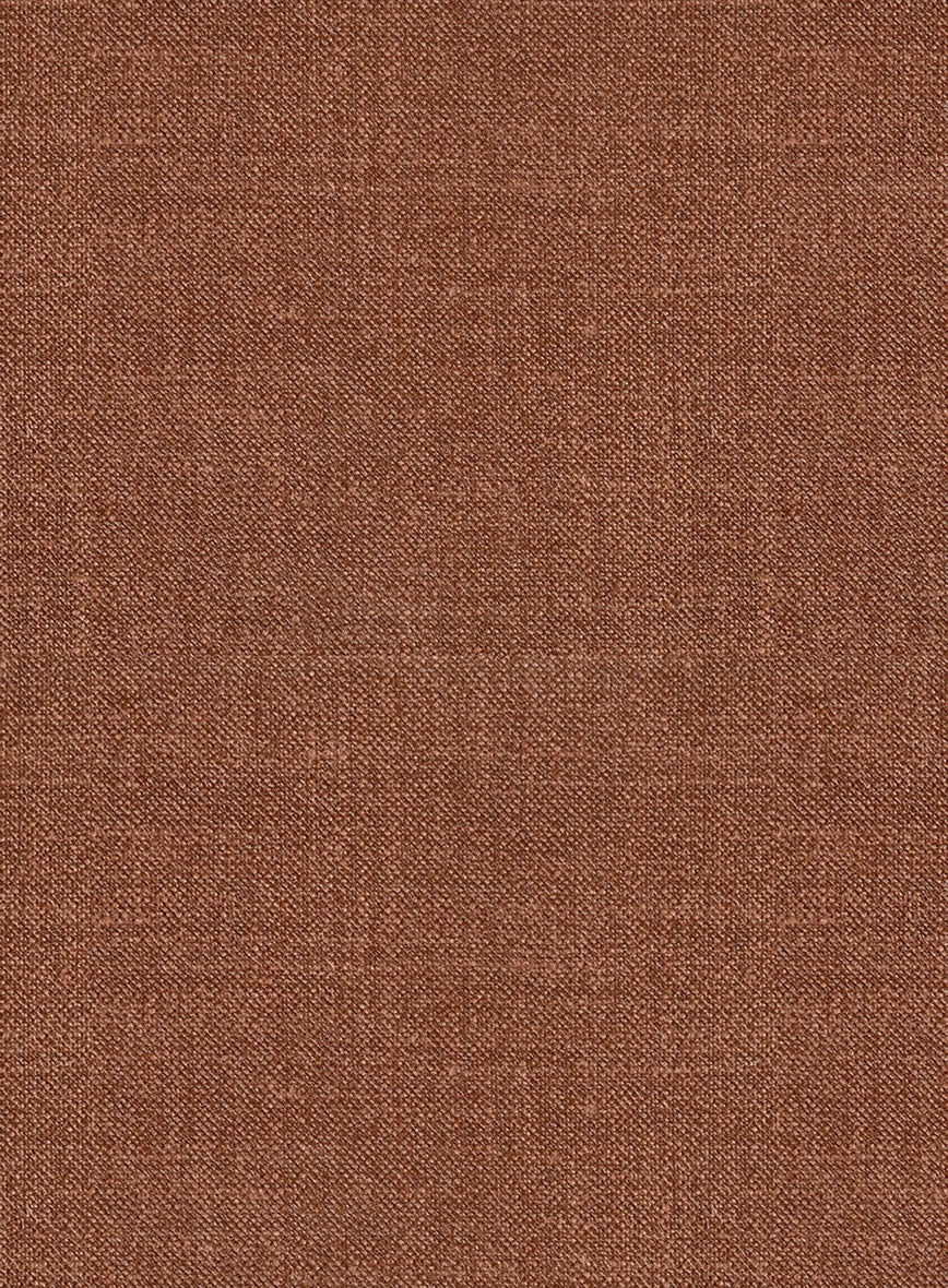 Noble Rust Wool Silk Linen Suit - Image 6