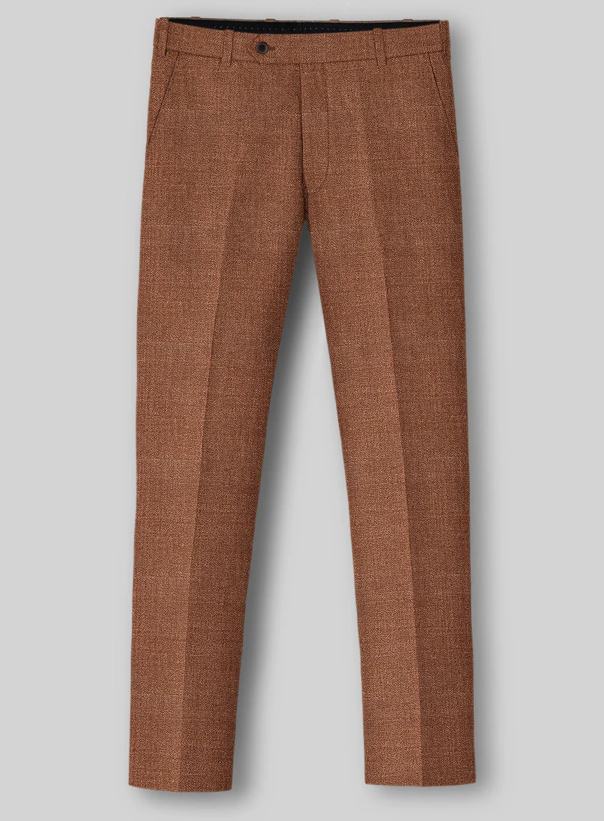 Noble Rust Wool Silk Linen Suit - Image 4