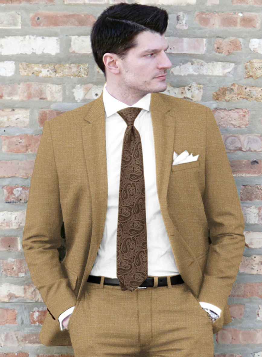 Noble Sandcastle Wool Silk Linen Suit - Image 3