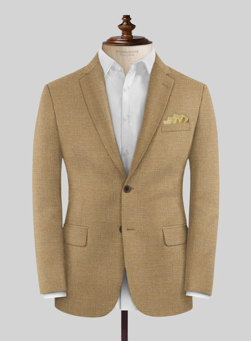 Noble Sandcastle Wool Silk Linen Suit - Image 4