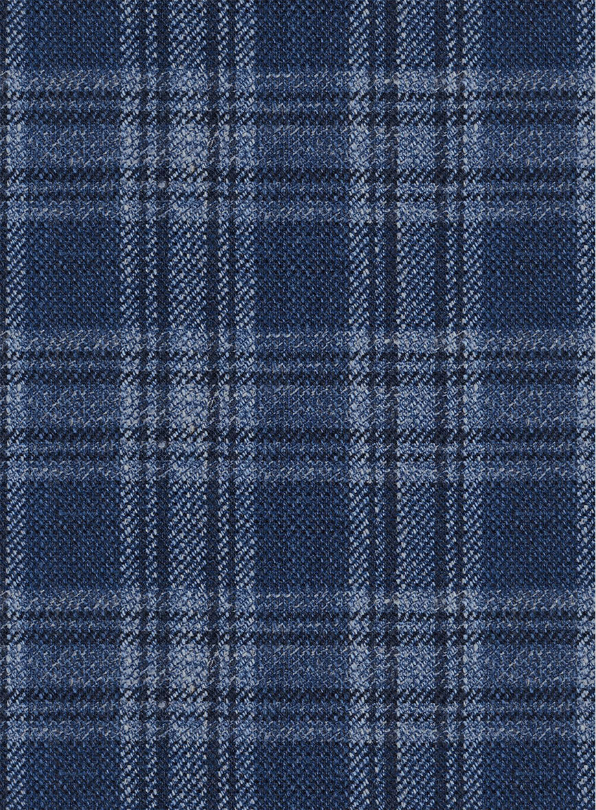 Noble Sandro Blue Wool Silk Linen Jacket - Image 3