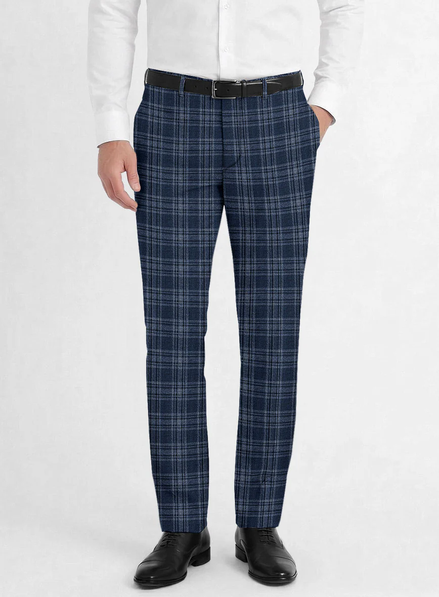 Noble Sandro Blue Wool Silk Linen Suit - Image 5