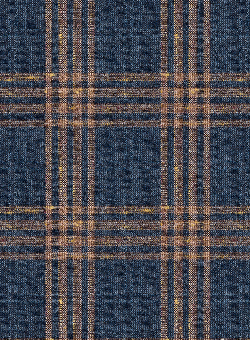 Noble Santiago Blue Wool Silk Linen Jacket - Image 3
