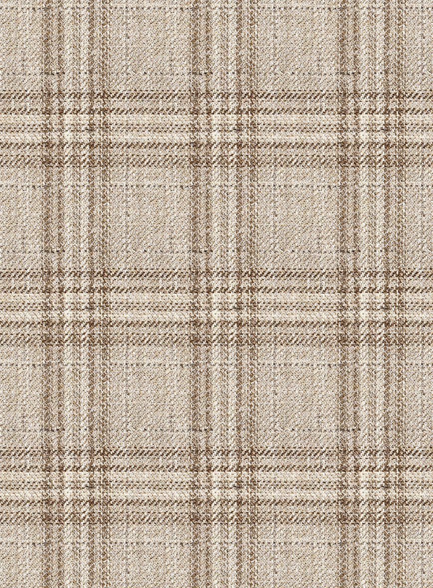 Noble Sofia Beige Wool Silk Linen Jacket - Image 3