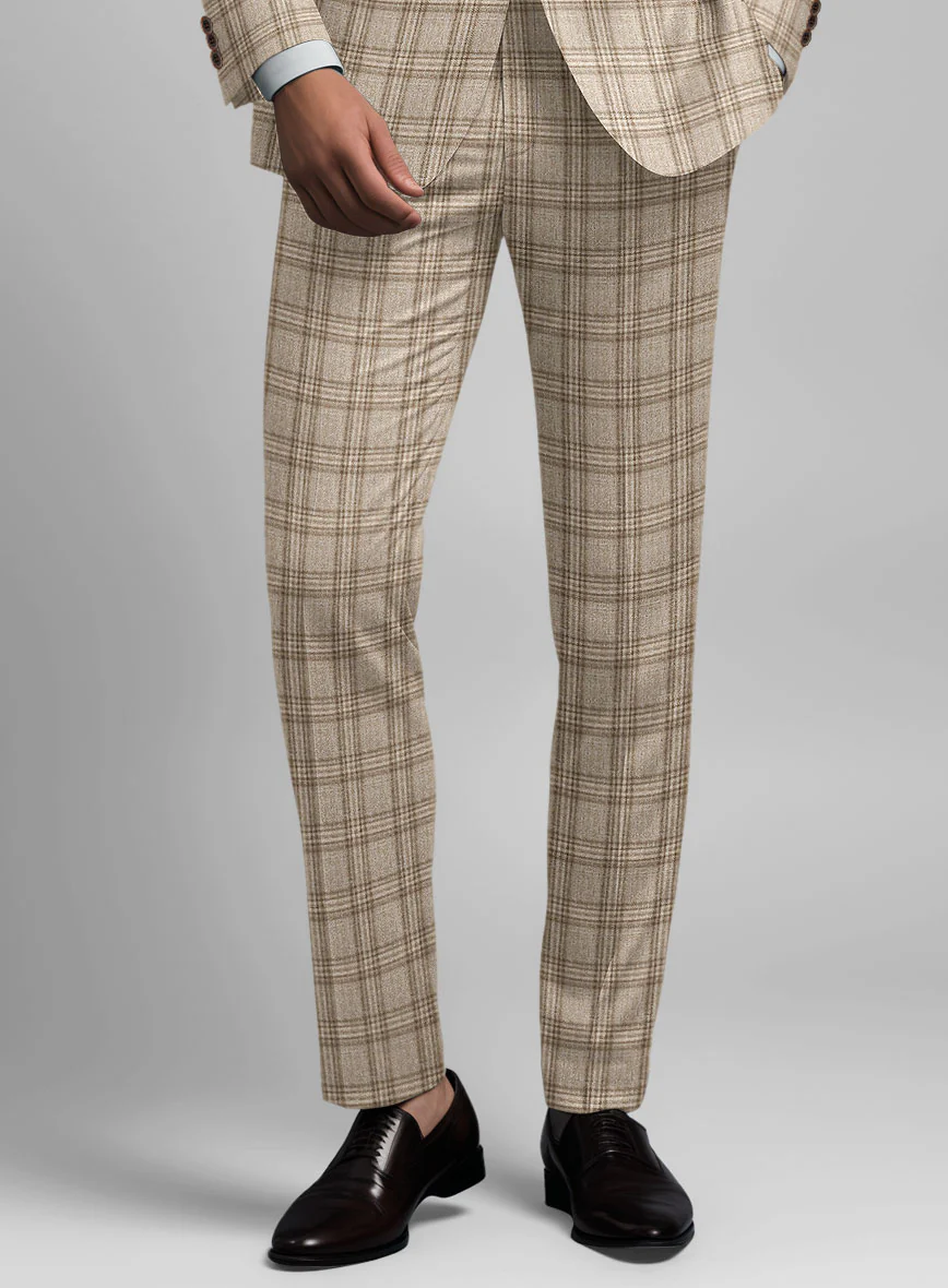 Noble Sofia Beige Wool Silk Linen Suit - Image 6