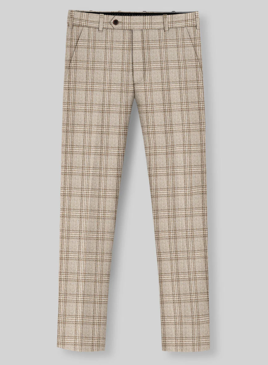 Noble Sofia Beige Wool Silk Linen Suit - Image 7