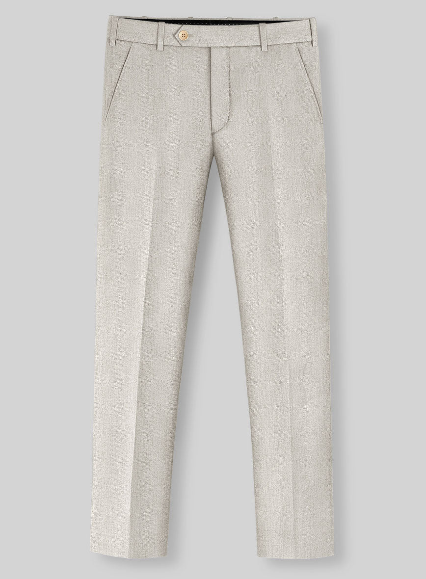 Noble Stone Beige Wool Silk Linen Suit - Image 5
