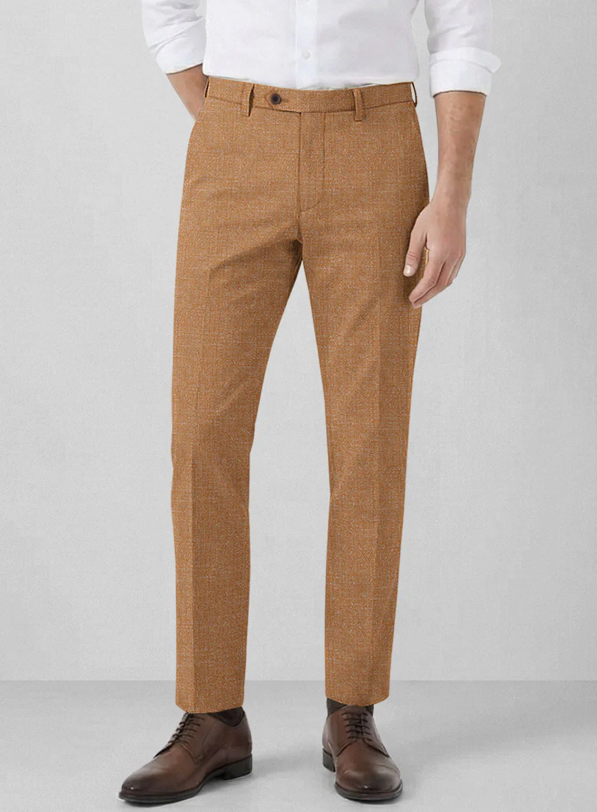 Noble Tan Wool Silk Linen Suit - Image 5