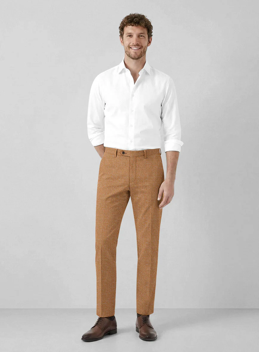 Noble Tan Wool Silk Linen Suit - Image 6