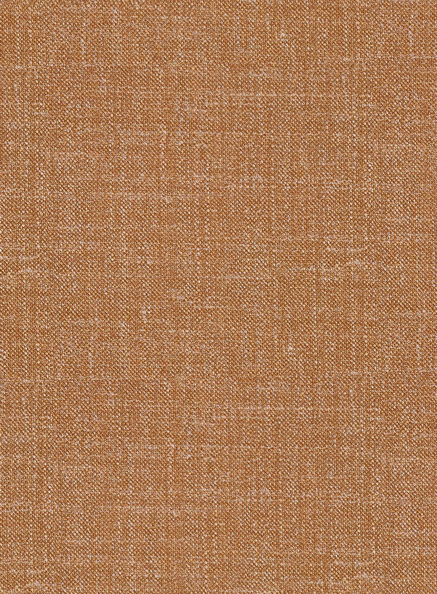 Noble Tan Wool Silk Linen Suit - Image 7