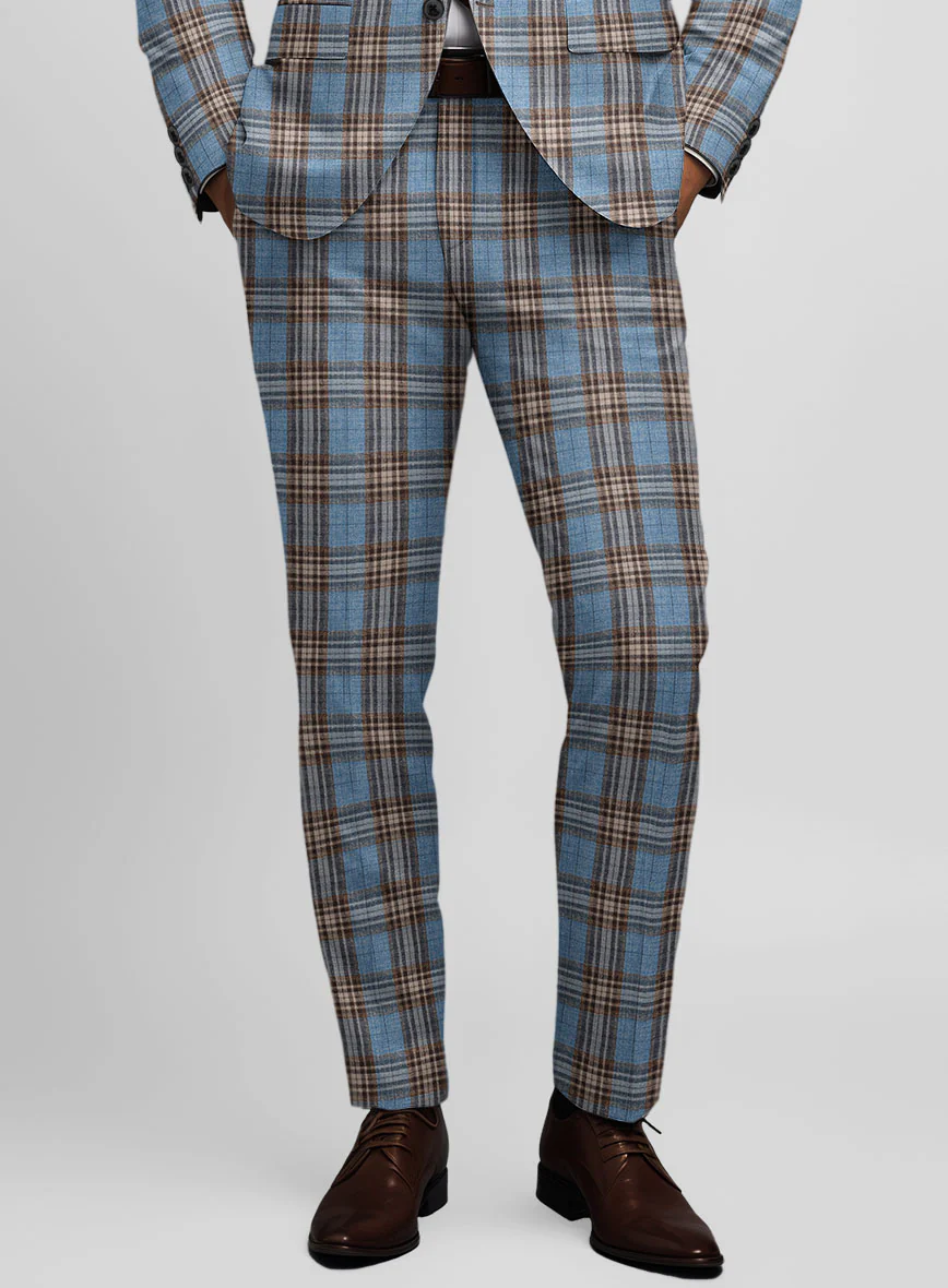 Noble Veron Tartan Wool Silk Linen Suit - Image 6