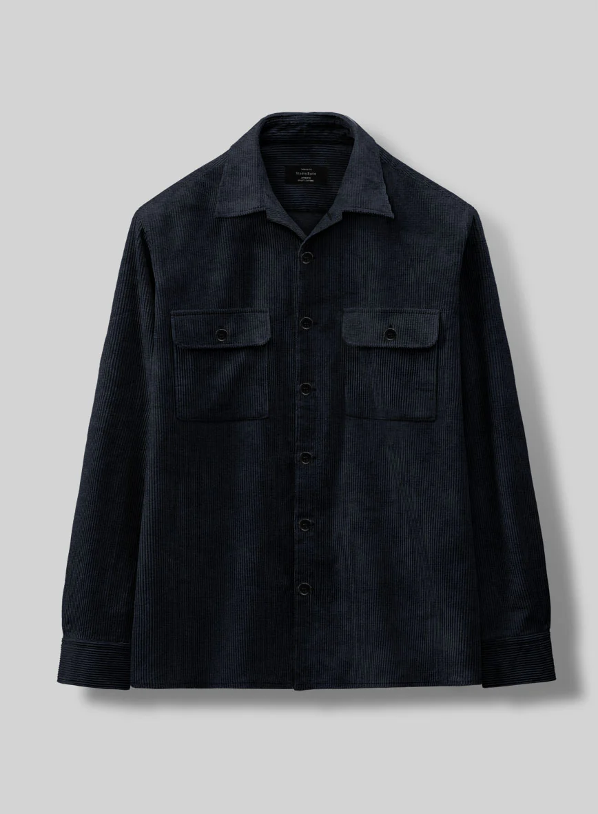 Nomad Navy Blue Corduroy Shirt - Image 2