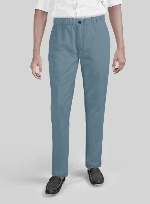 Easy Pants Nord Blue Cotton Canvas - Image 2