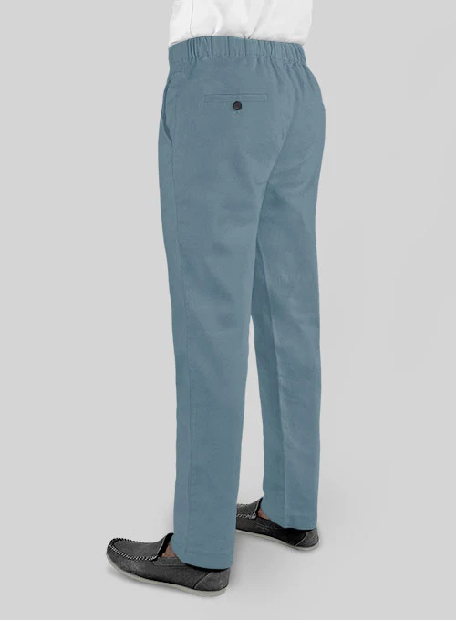 Easy Pants Nord Blue Cotton Canvas - Image 3