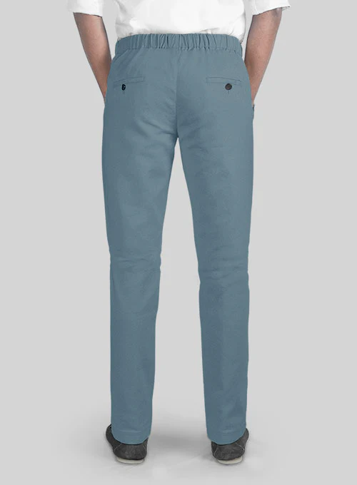 Easy Pants Nord Blue Cotton Canvas - Image 4