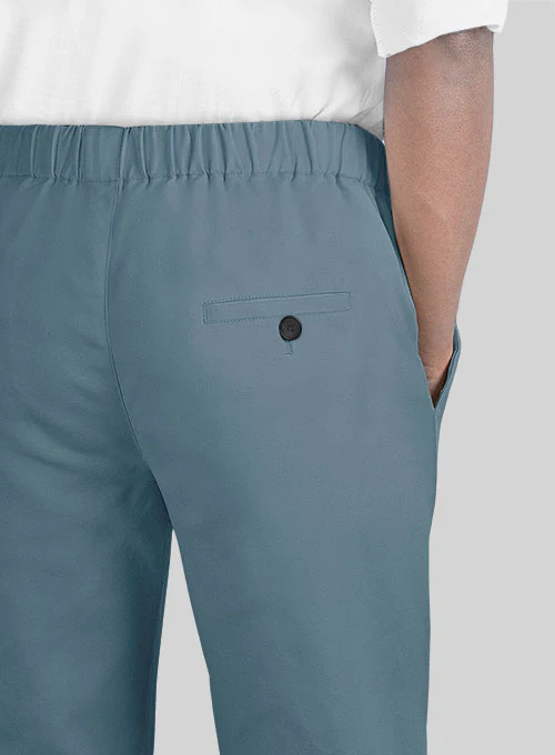 Easy Pants Nord Blue Cotton Canvas - Image 6