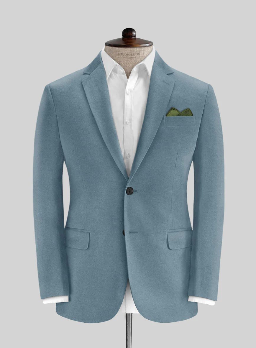 Nord Blue Feather Cotton Canvas Stretch Suit - Image 3