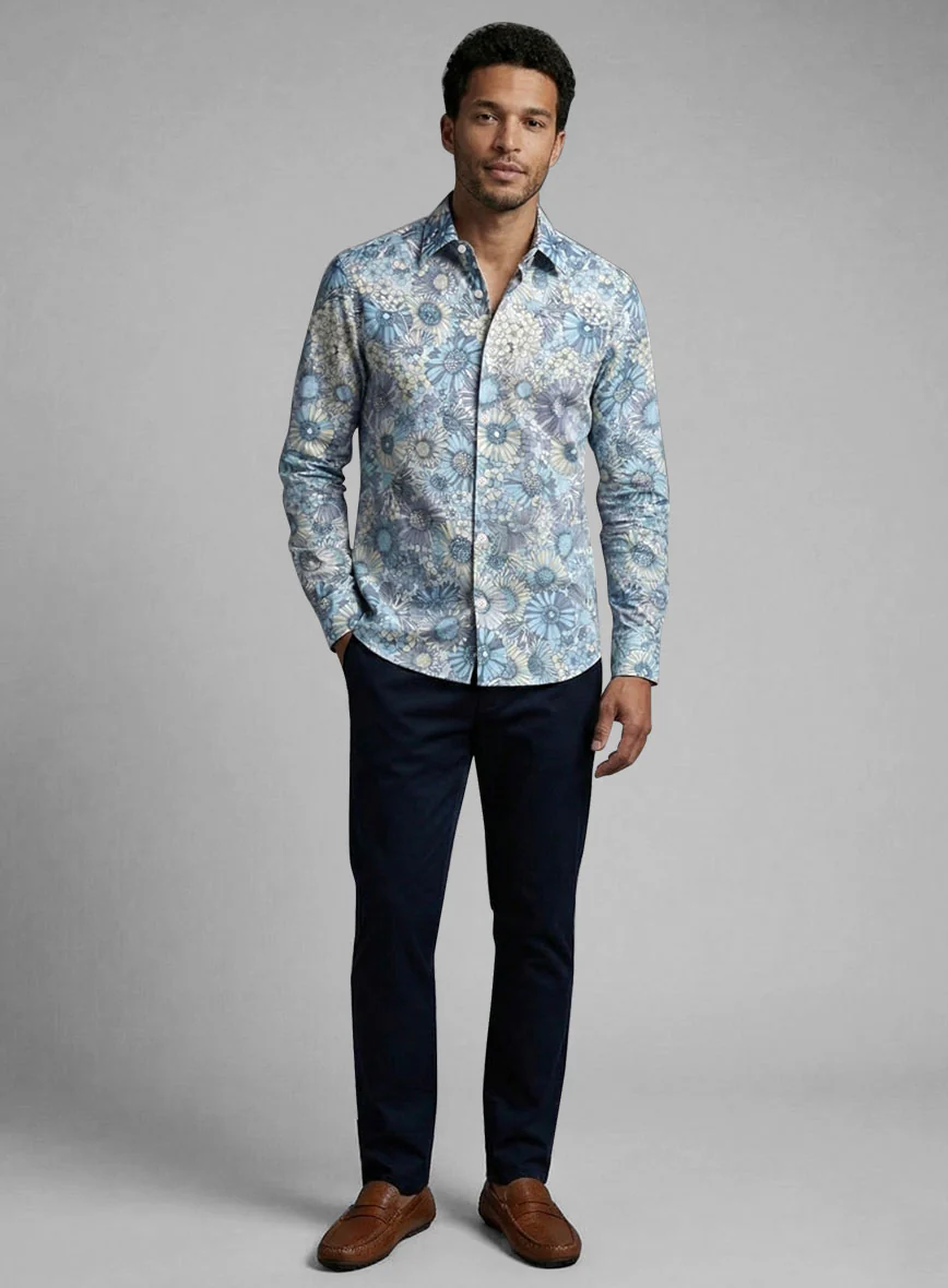 Nordic Bloom Cotton Shirt - Image 4