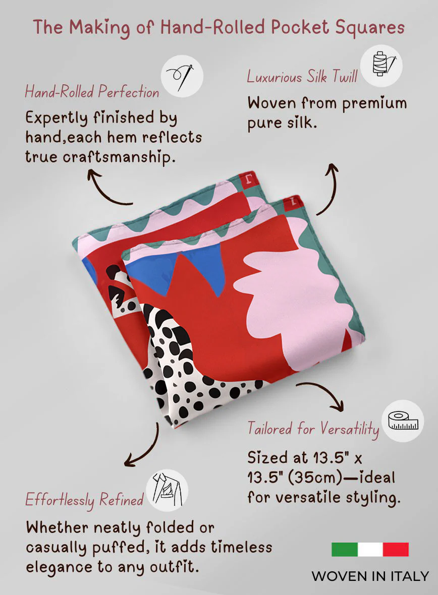 Novara Silk Pocket Square - Image 5