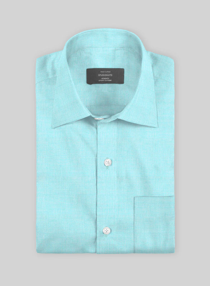 Ocean Blue Cotton Shirt