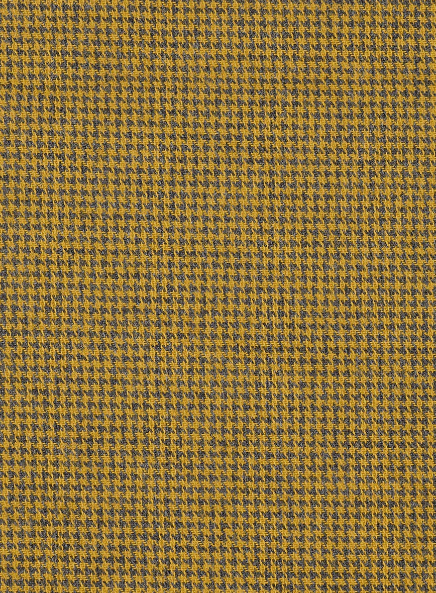 Ochre Houndstooth Cotton Shirt - Image 4