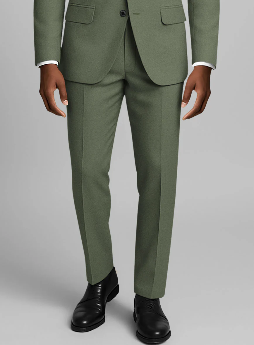 Olive Green Cotton Pants - Image 2