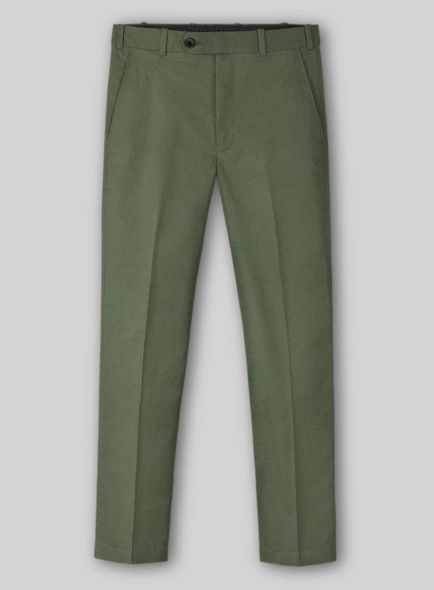 Olive Green Cotton Suit - Image 5