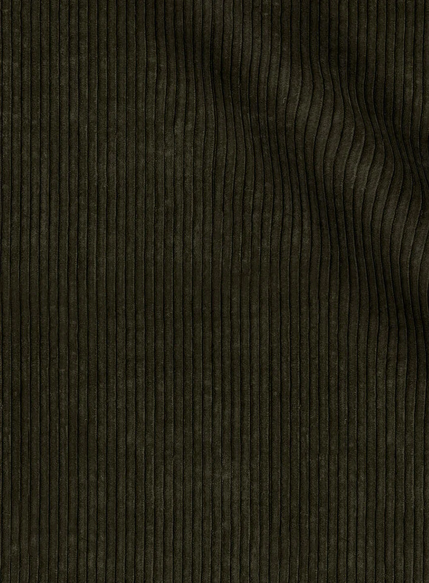 Olive Green Stretch Corduroy Pants - Image 4